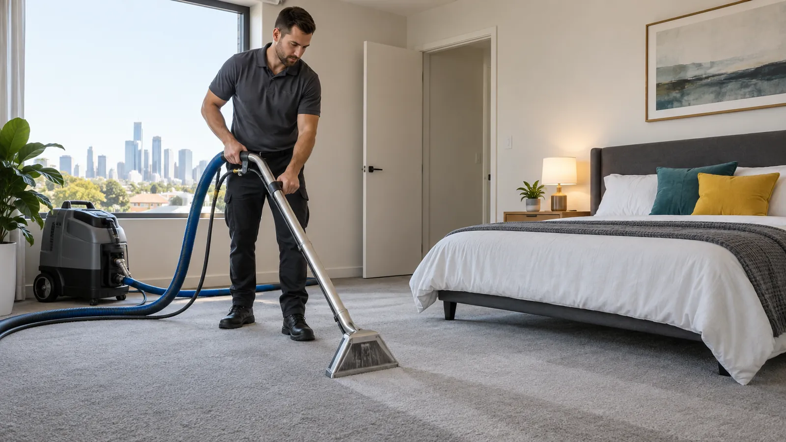 Carpet cleaning Melbourne for quoted rooms, stains and fibre checks