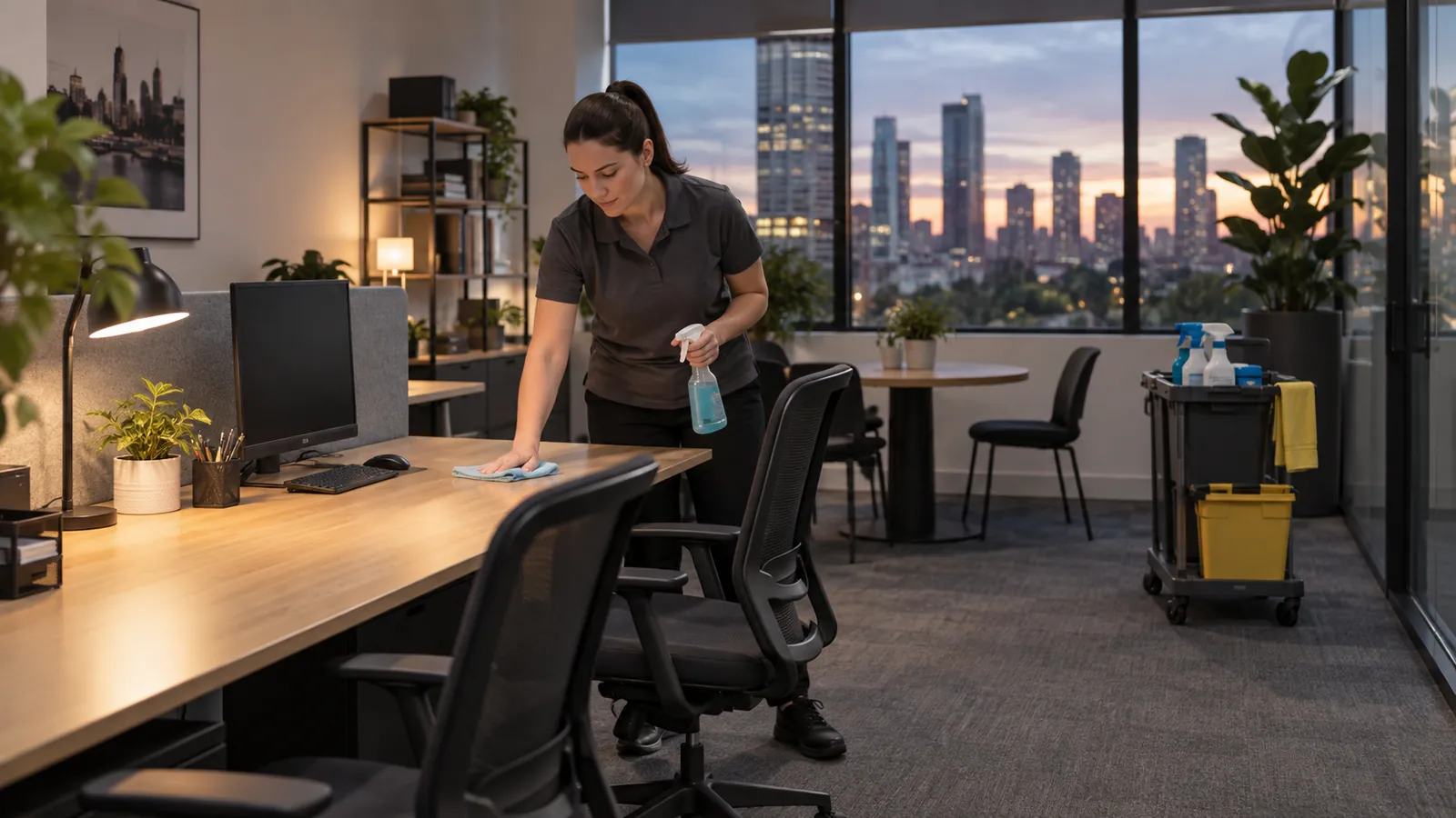 Office cleaning Melbourne for workstations, kitchens and shared areas